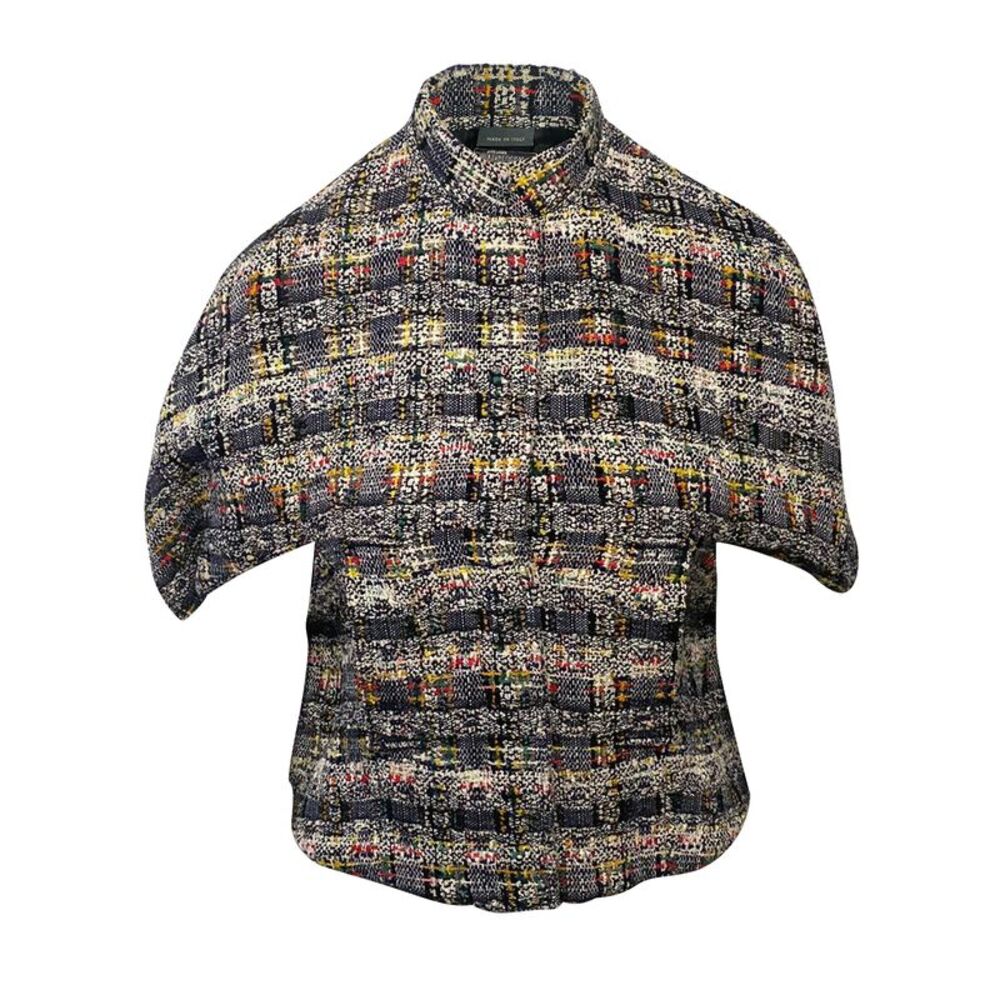 Alexander McQueen Cocoon Tweed Jacket in Multicolor Cotton